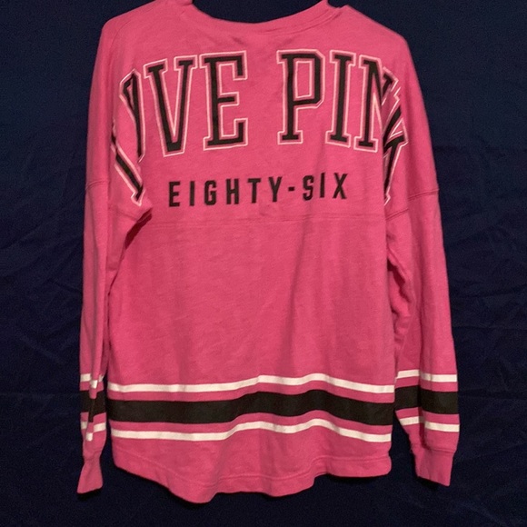 PINK BY VICTORIA SECRET WOMENS VARSITY CREW SIZE XS - Picture 8 of 9